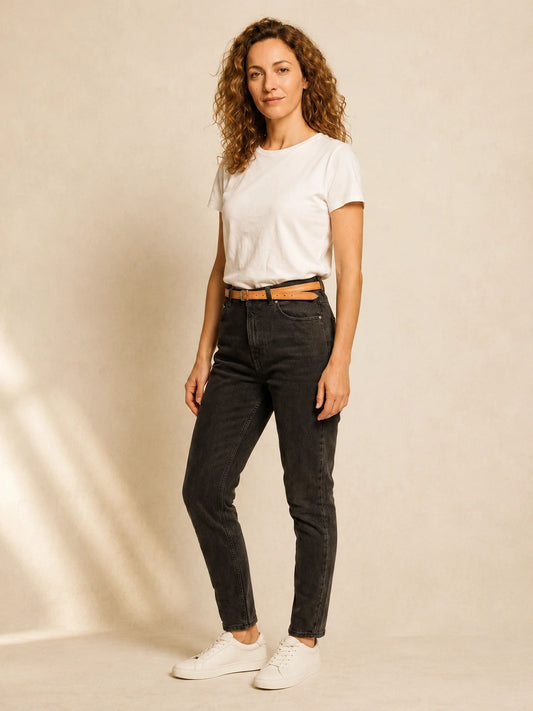 Camille Ledergürtel getragen – schlichtes Western Boho Accessoire von Spitzstock
