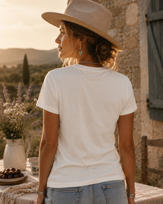 Surfer T-Shirt Beach Print Rückenansicht – Margaux von Spitzstock