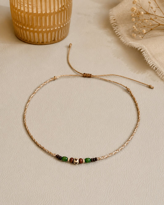 Choker Kette Holzperlen Detailansicht – Odette von Spitzstock
