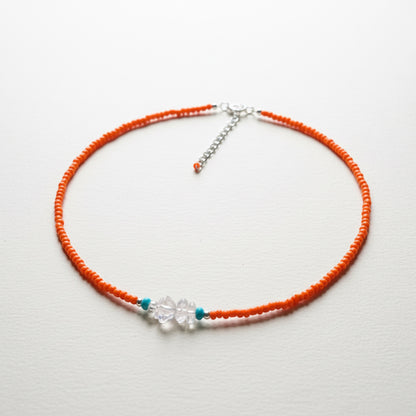 orange 925 silver necklace