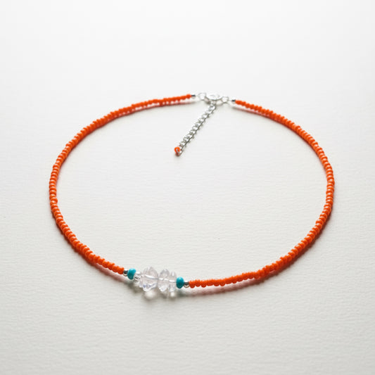 orange 925 silver necklace