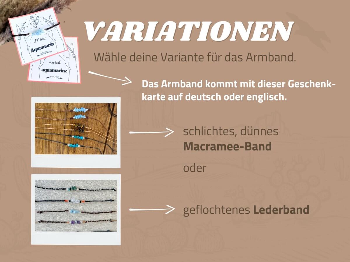 Armband April Geburtsstein Bergkristall - Armbänder