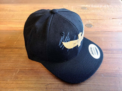 Cap mit Adler aus Leder und Stickerei, unisex - Cap
