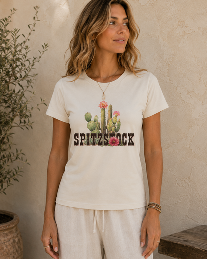 Kaktus T-Shirt in Naturweiß, Frontalansicht – Colette von Spitzstock