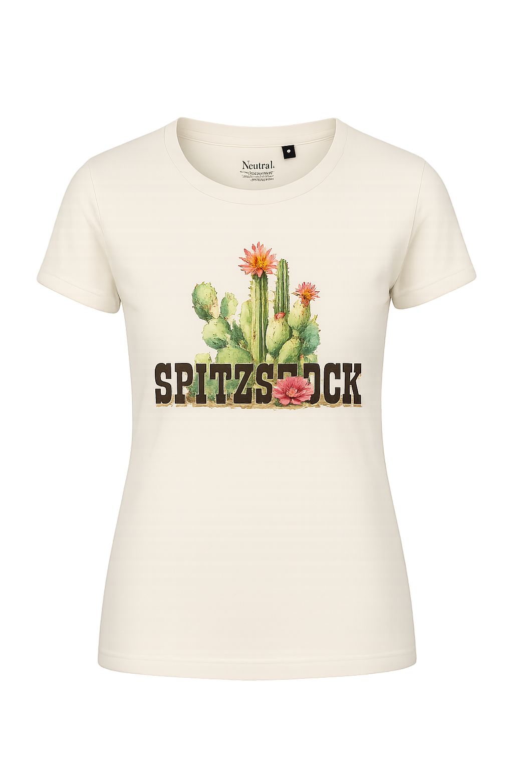 Kaktus T-Shirt Freisteller Vorder-/Rückseite – Colette von Spitzstock