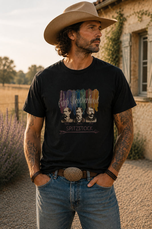 Western T-Shirt Vintage Fotografie Frontalansicht– Earp von Spitzstock