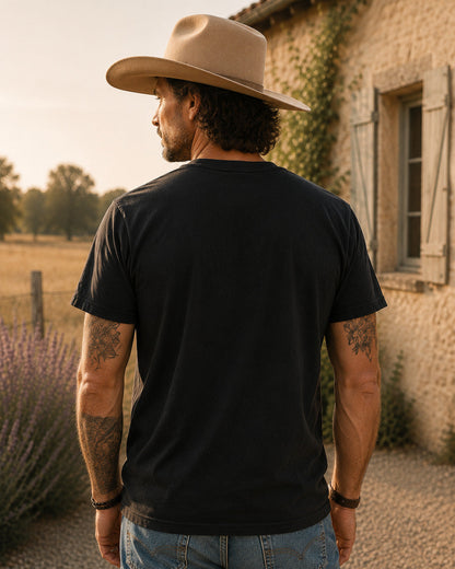 Western T-Shirt Vintage Fotografie Rückansicht – Earp von Spitzstock