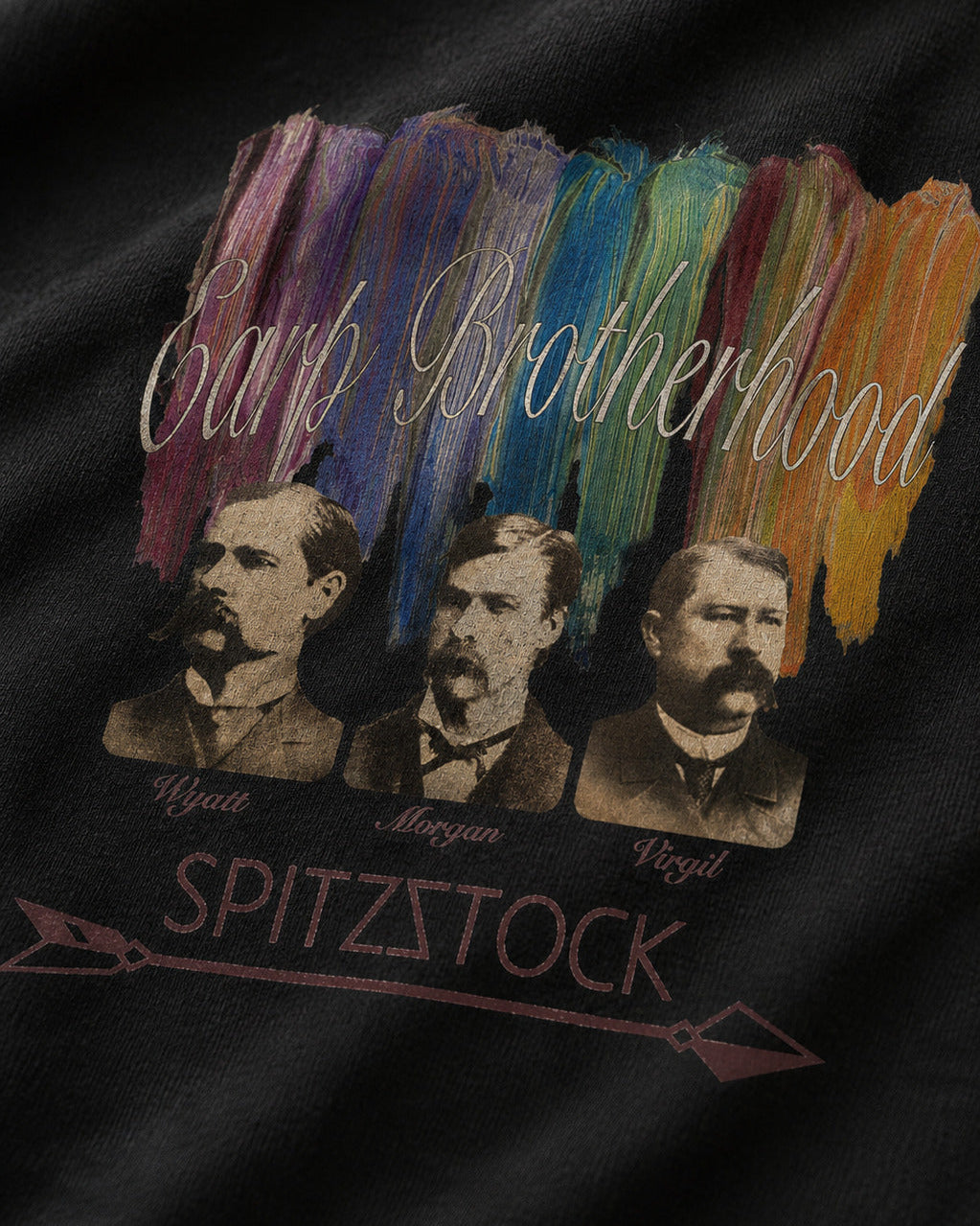 Western T-Shirt Vintage Fotografie Detailansicht – Earp von Spitzstock