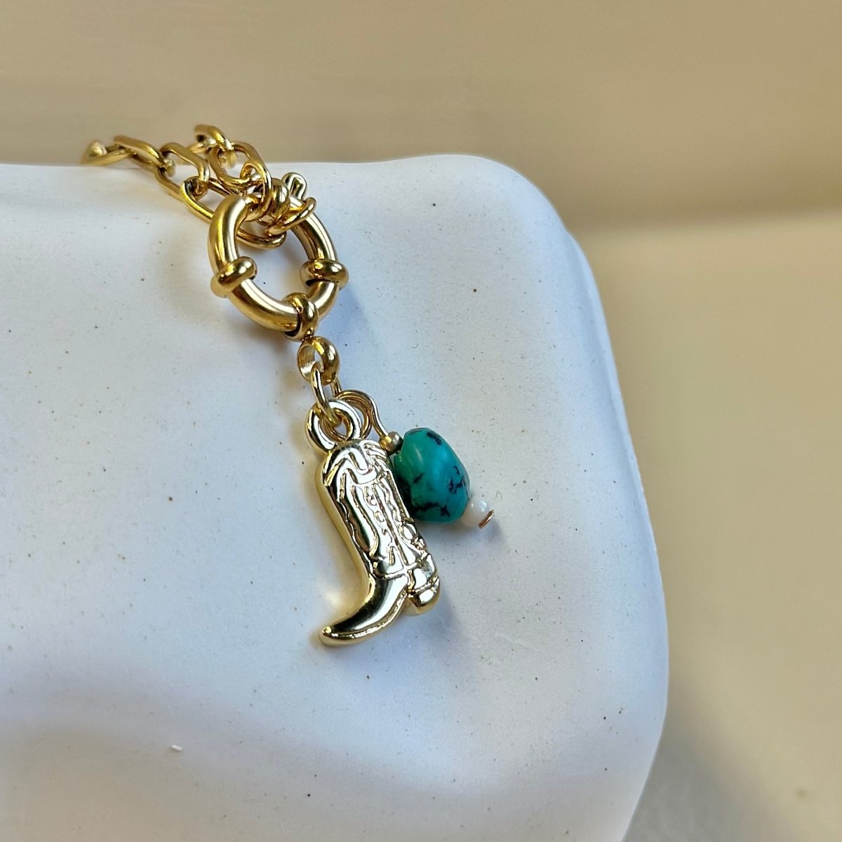 Kette Charms Cowgirl gold - Halsketten