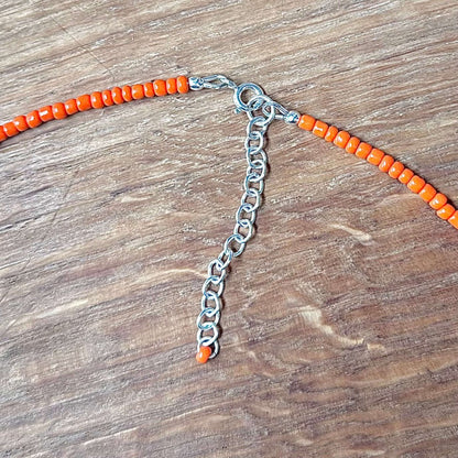Kette orange 925er Silber - Halsketten