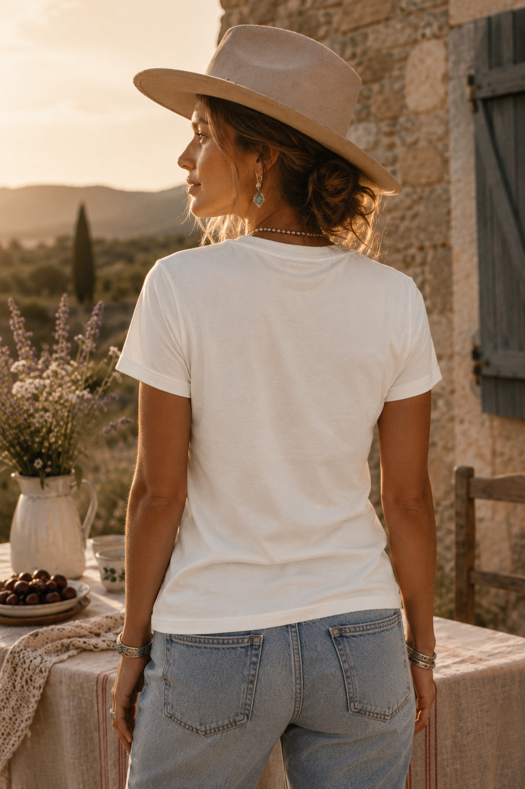 Surfer T-Shirt Beach Print Rückenansicht – Margaux von Spitzstock