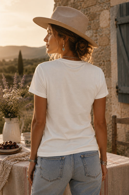 Surfer T-Shirt Beach Print Rückenansicht – Margaux von Spitzstock