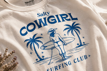Surfer T-Shirt Beach Print Detailansicht Türkis – Margaux von Spitzstock