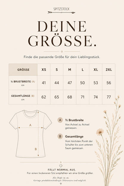 Größentabelle – Spitzstock