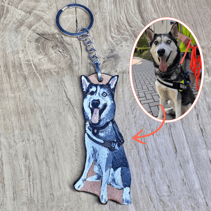 Personalisiertes Hundegeschenk – Handbemalt - Schlüsselanhänger