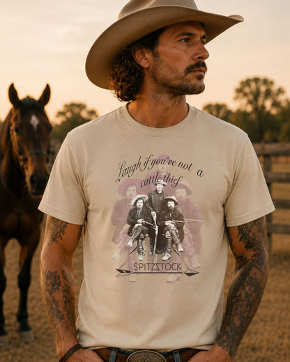 Western T-Shirt Outlaw Vintage Frontalansicht – Silas von Spitzstock