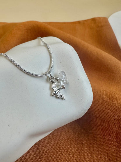 Silberkette Charms Taube - Halsketten