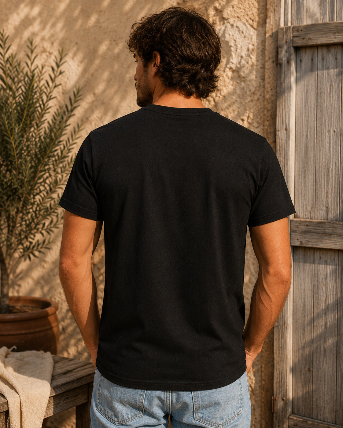 Cowboy T-Shirt Western Sunset Rückansicht– Wyatt von Spitzstock